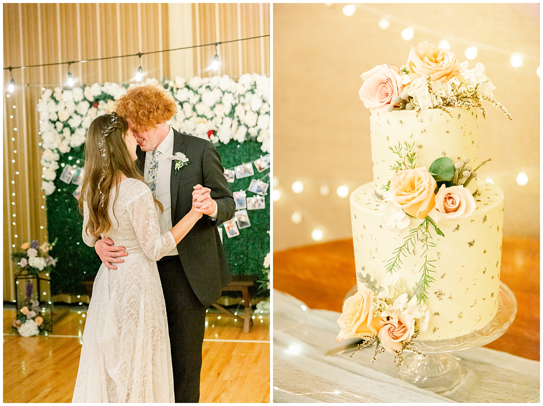 husband wife first dance and cake